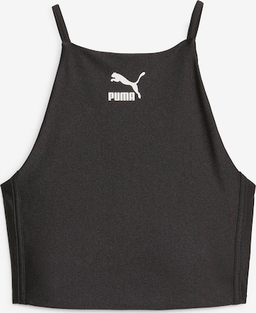 juoda PUMA Sportiniai marškinėliai be rankovių 'Shiny': priekis
