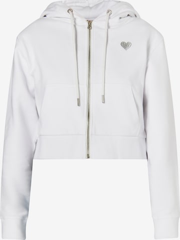 MYMO Zip-Up Hoodie 'Biany' in White: front