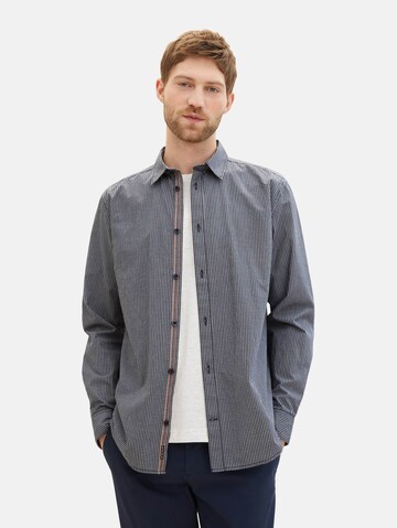 TOM TAILOR Regular fit Button Up Shirt in Blue