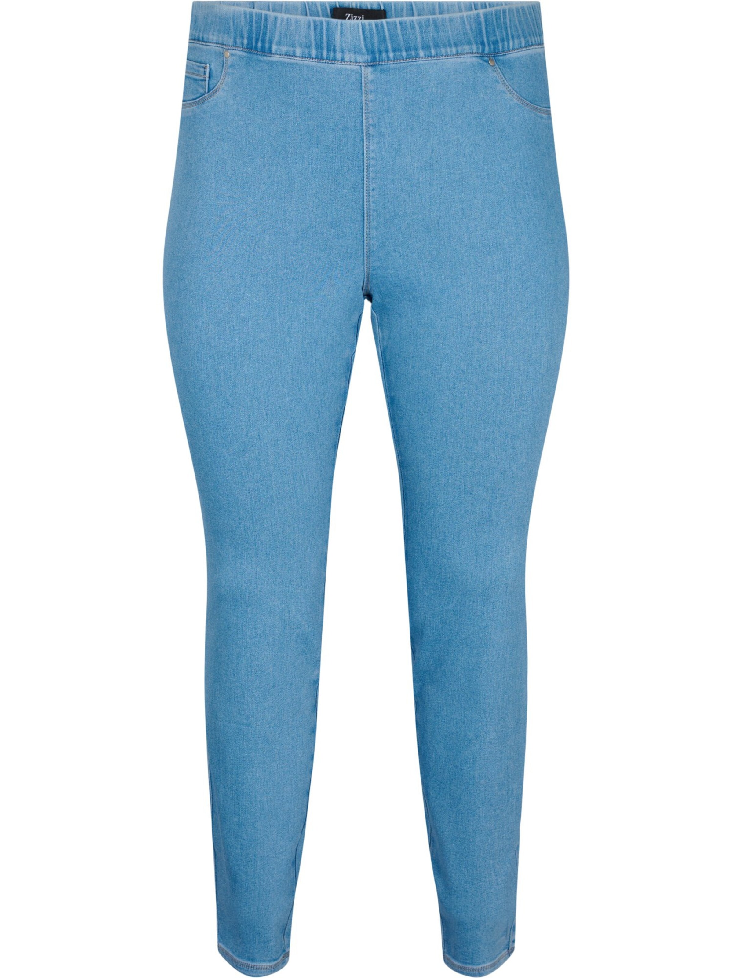 Zizzi Skinny Jeggings i blå: forside