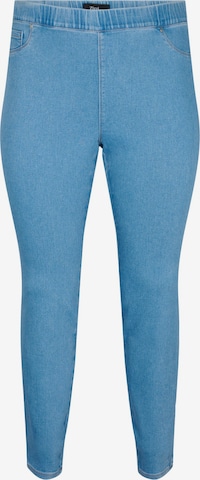 Skinny Jeggings Zizzi en bleu : devant