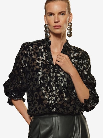 love & roses Blouse in Zwart: voorkant