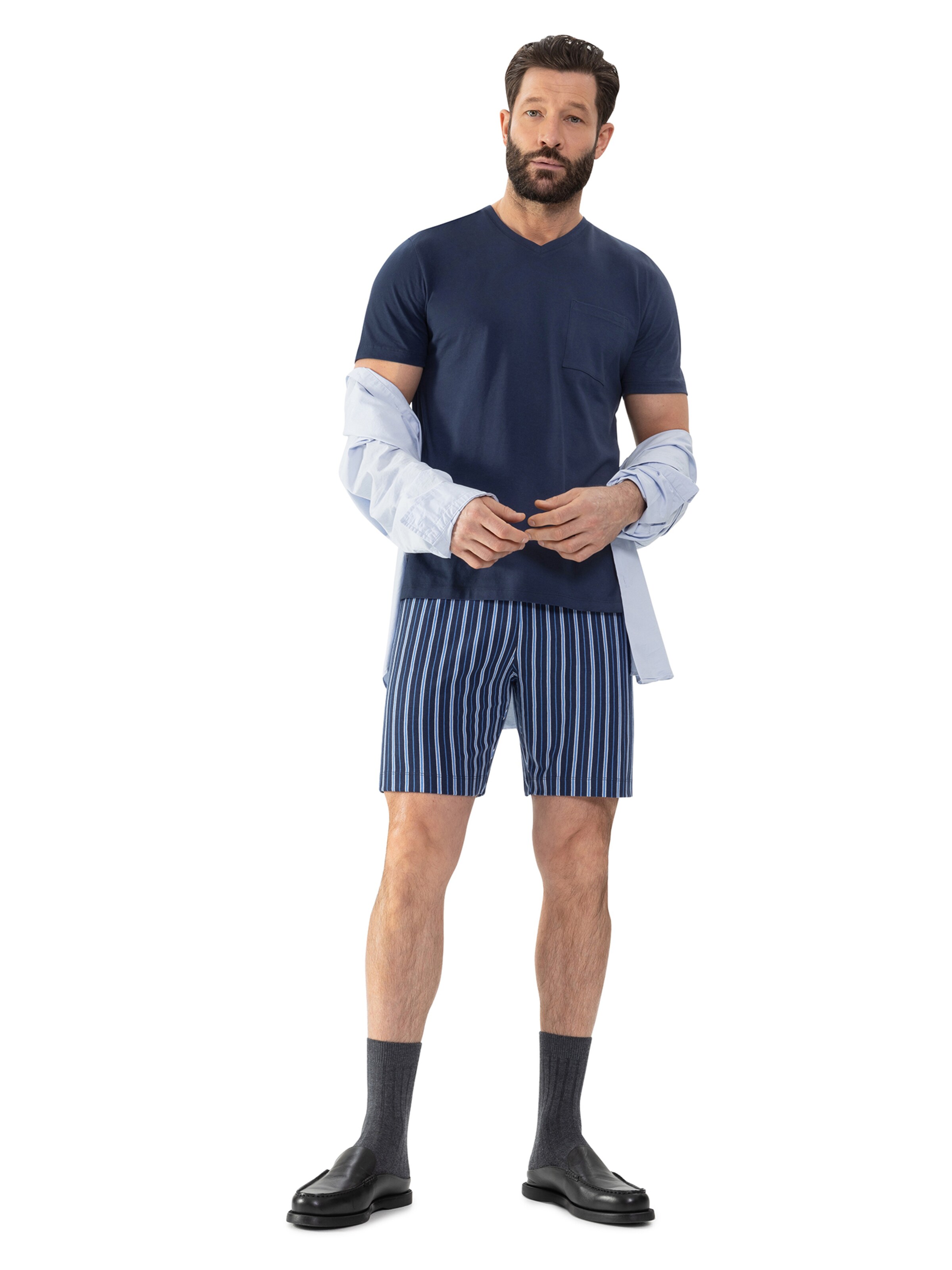 Mey Pyjama kort in Blauw