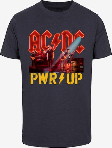 Merchcode Shirt 'ACDC - PWRUP Stage Lights' in Blauw: voorkant