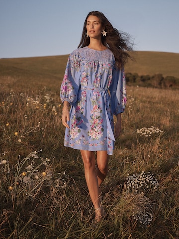 love & roses Mekko värissä sininen