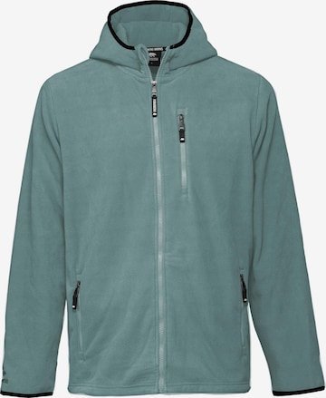 FORSBERG Sweatshirt 'Dicker Fleece Hoodie Zipper' in Green: front