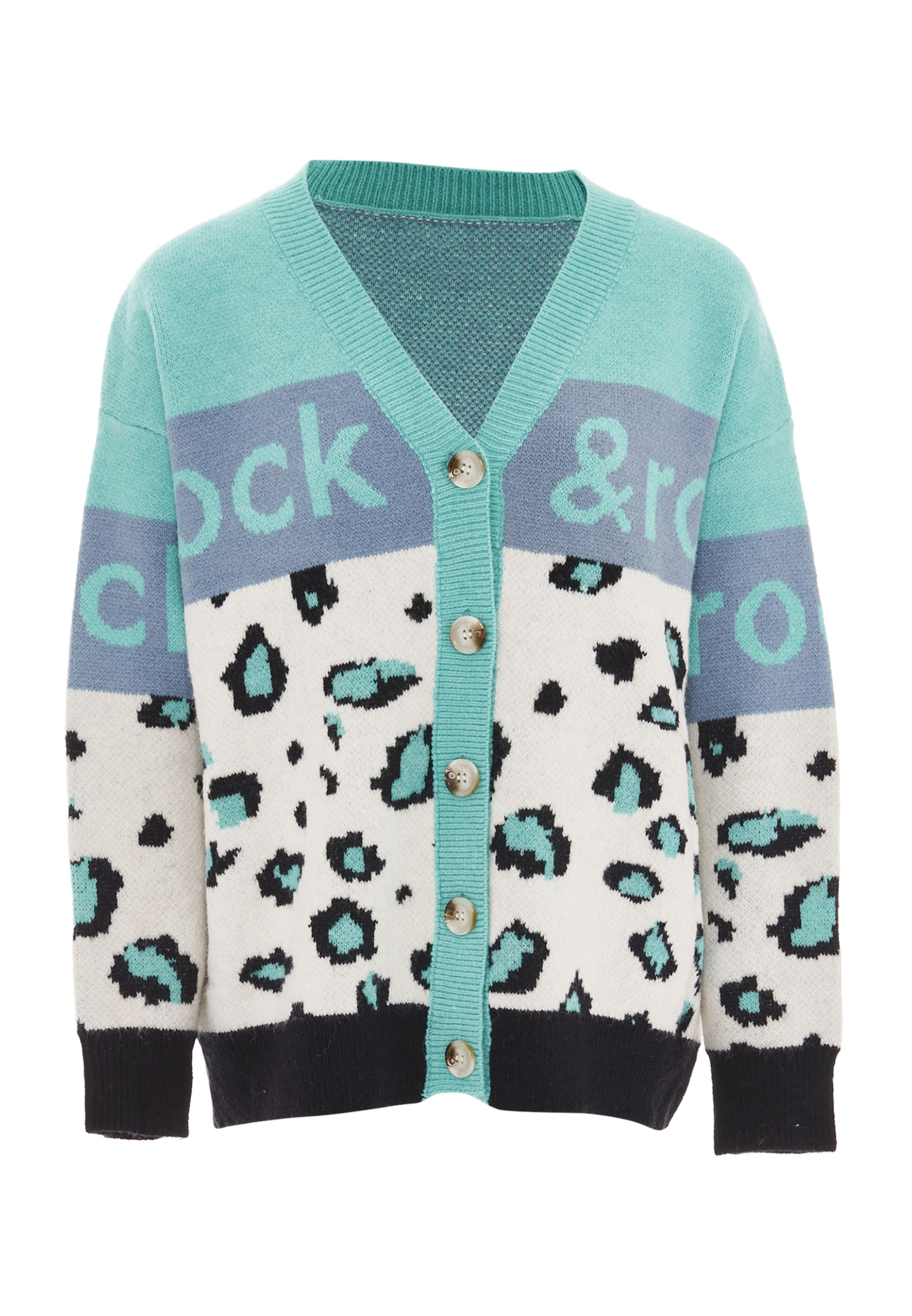 ebeeza - Casaco de malha em mistura de cores: frente