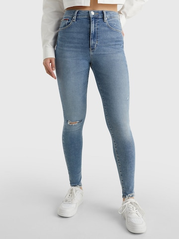 Tommy Jeans Skinny Jeans 'Sylvia' i blå: forside