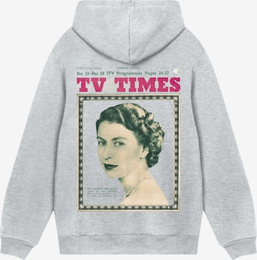 F4NT4STIC Sweatshirt 'TV Times Queen Elizabeth II 1957 Cover' in Grey: front