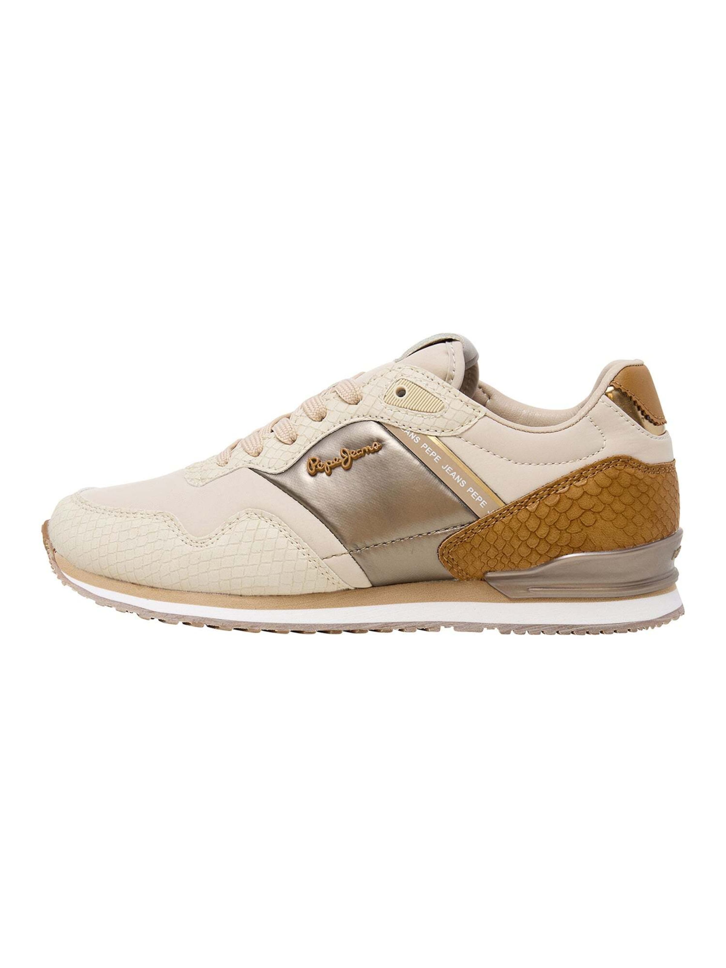 Baskets basses 'London' Pepe Jeans en beige : devant