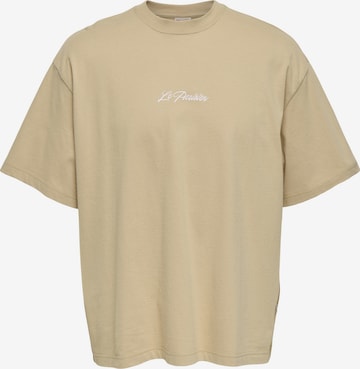 Only & Sons Shirt 'Louis' in Brown: front