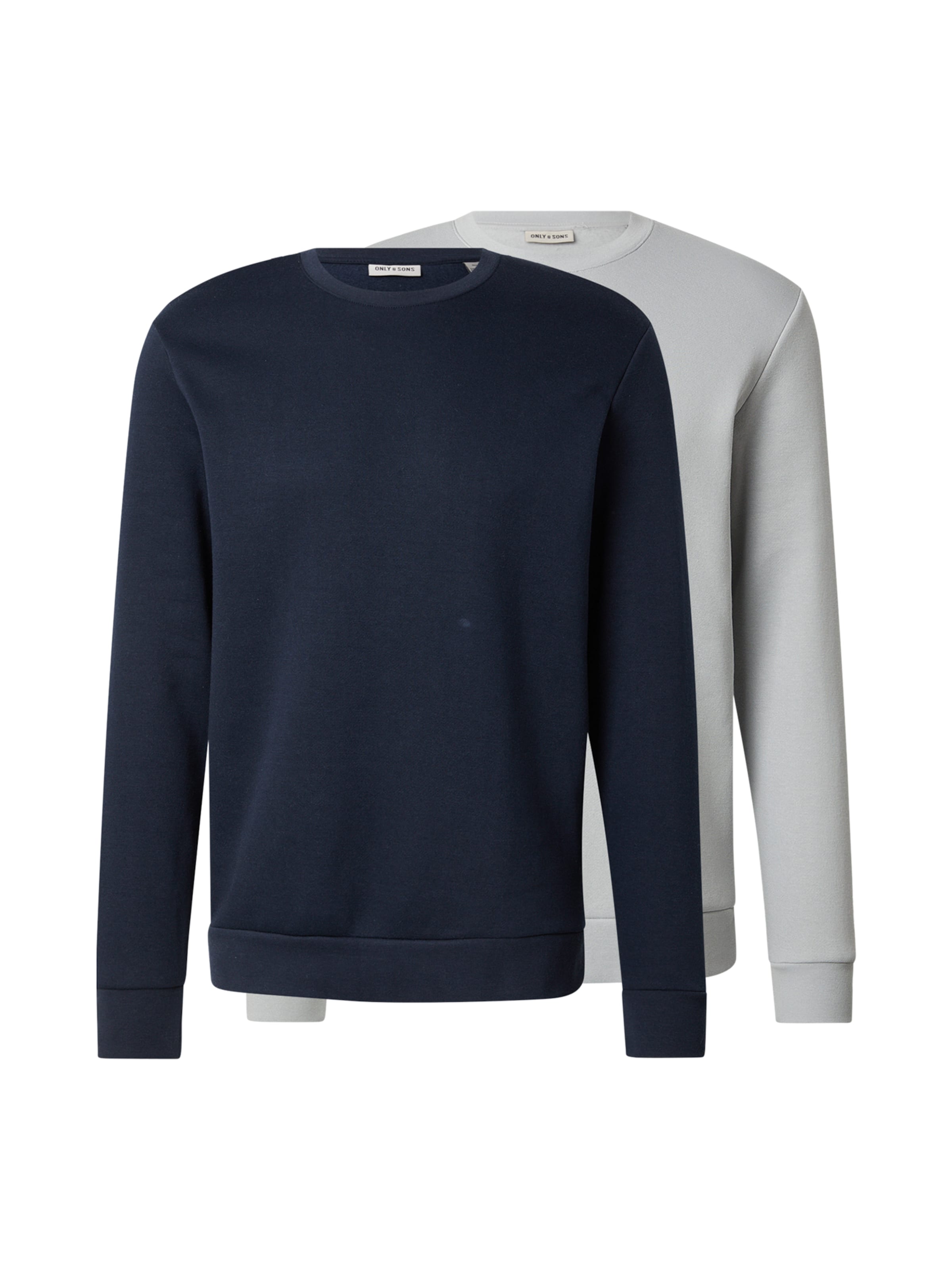 Only & Sons Sweatshirt 'ONSCHASE' in navy / hellgrau, Produktansicht