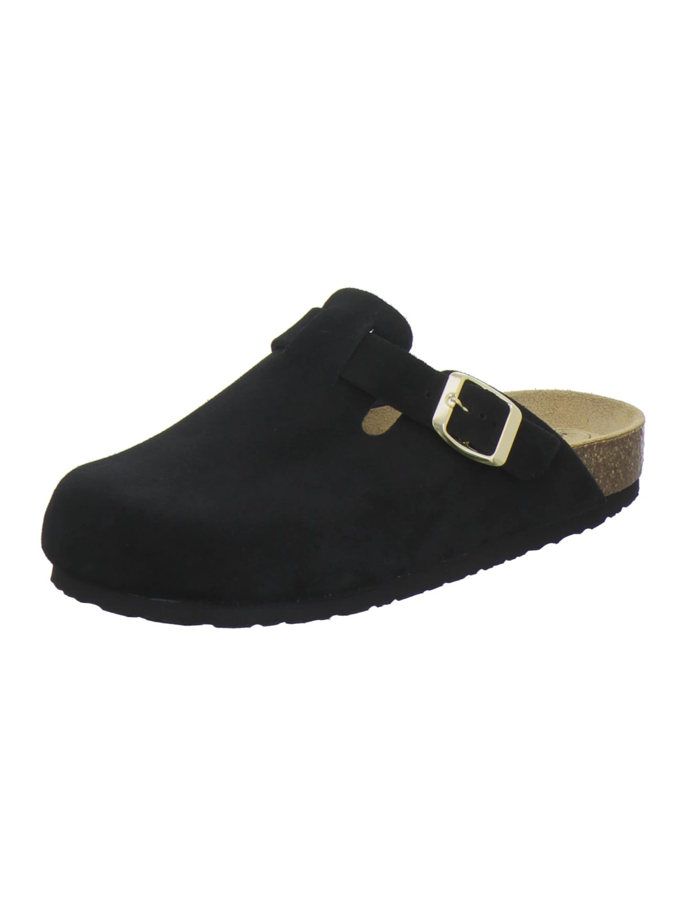 Sabots 'Clogs Damen schwarz Veloursleder' AFS-Schuhe en noir : devant