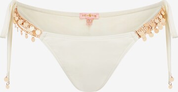 Moda Minx Bikini Bottoms in White: front
