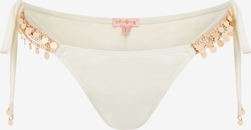 Moda Minx Bikini Bottoms in White: front