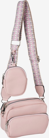 styleBREAKER Umhängetasche 'Rechteckige Umhängetasche Set 2-Teilig' in Pink: Vorderseite