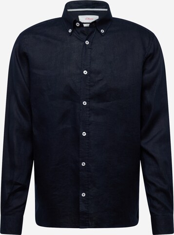 s.Oliver - Ajuste regular Camisa en azul: frente