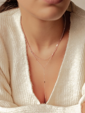Hey Happiness Necklace 'Lariat' in Gold: front