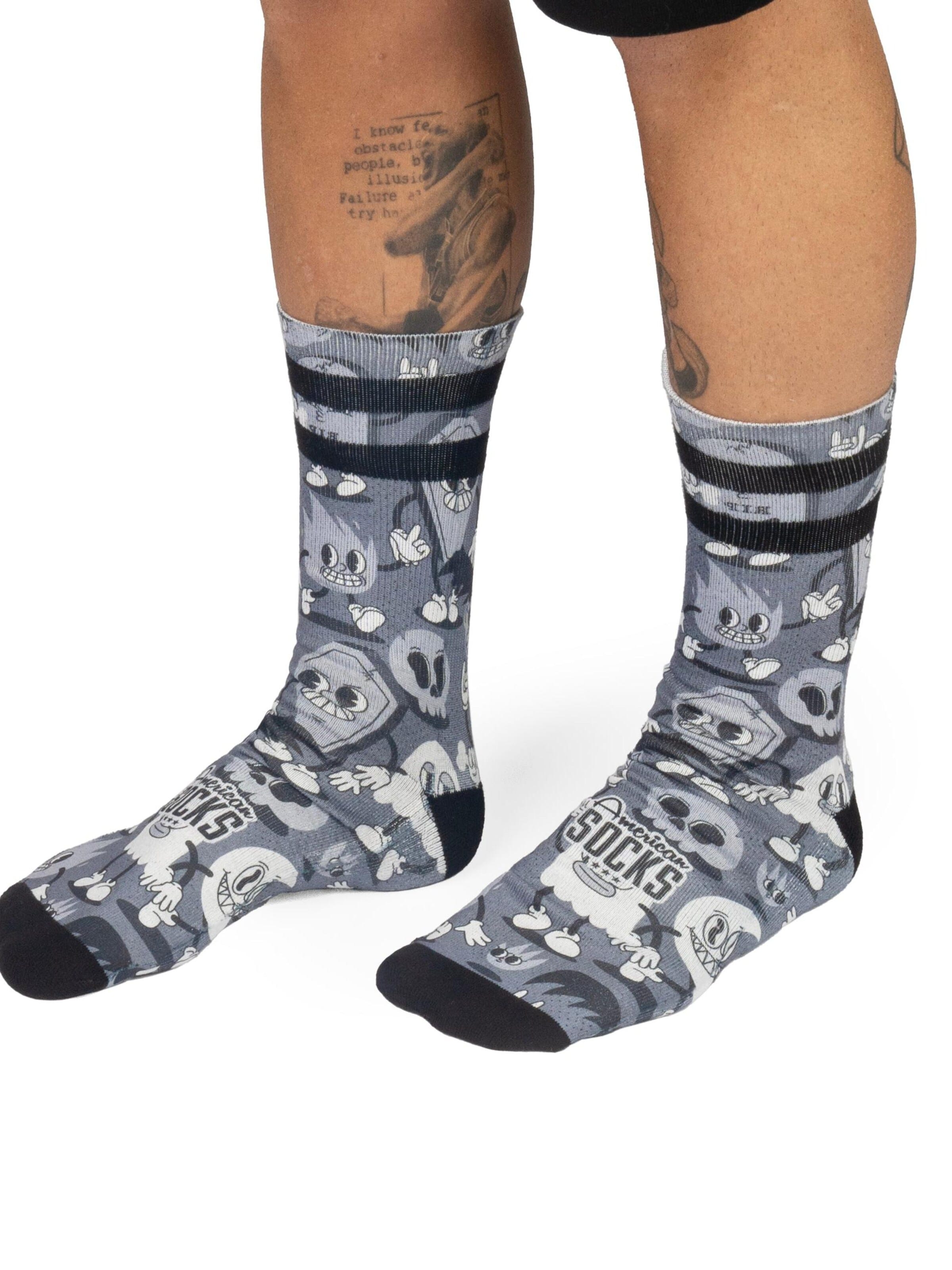 American Socks Socken 'Night Gathering'‌‌‌‌ in Grau