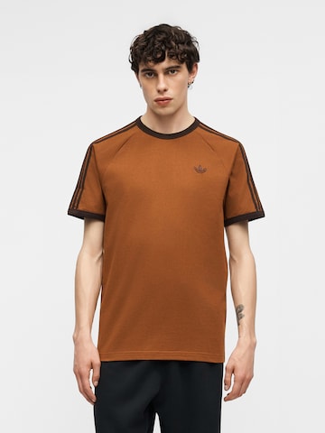 ADIDAS ORIGINALS Koszulka '3-STRIPES' w kolorze brązowy: przód