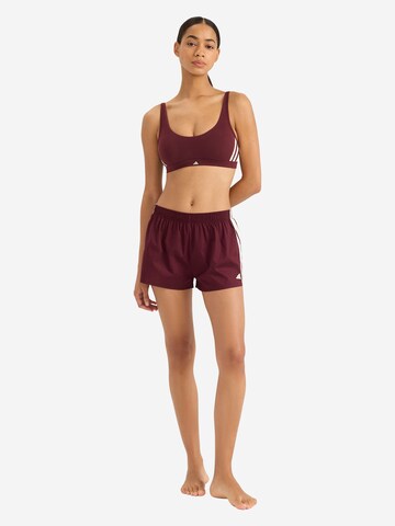 Bustier Soutien-gorge ' Sport Active Essentials Cotton 3 Stripes ' ADIDAS SPORTSWEAR en rouge