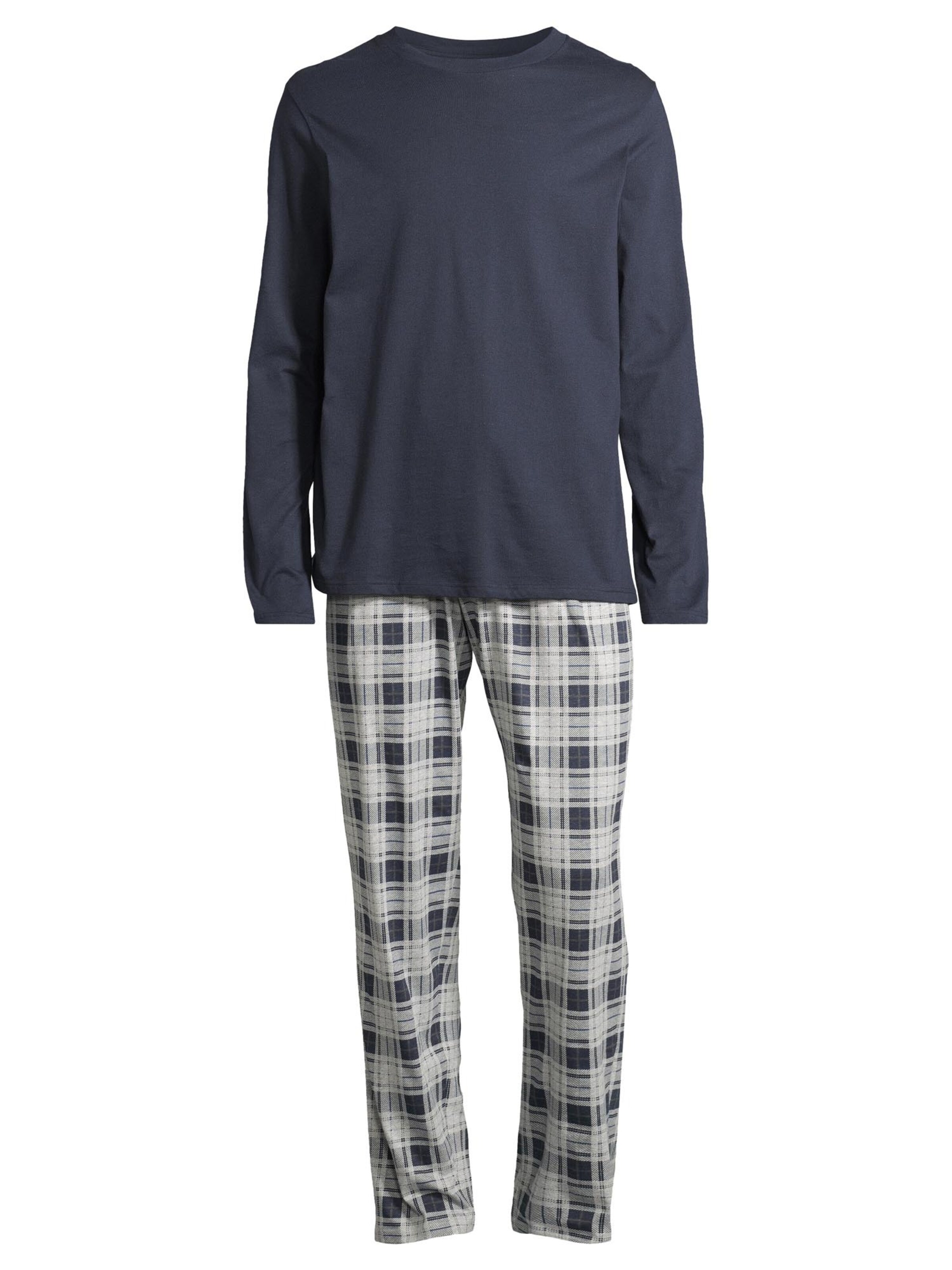 SCHIESSER Pyjama lang 'Night & Home' in Grijs: voorkant