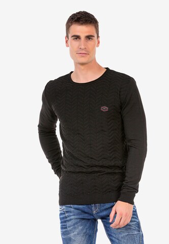 CIPO & BAXX Strickpullover in Schwarz: predná strana