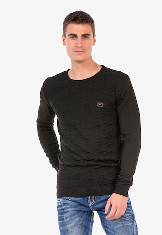 CIPO & BAXX Sweater in Black: front