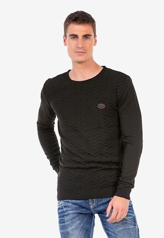 CIPO & BAXX Strickpullover in Schwarz: predná strana