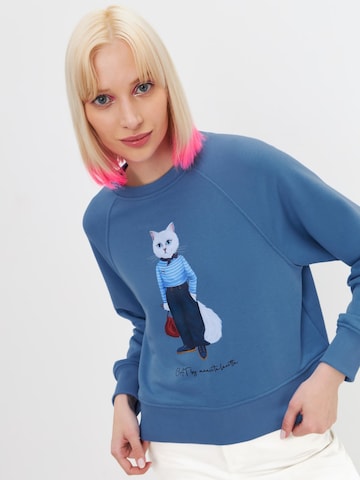 Sweat-shirt 'Mariner Cat' Cat e Lolette en bleu