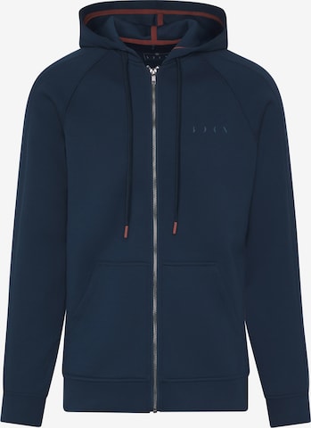 Born Living Yoga Sports sweat jacket ' Nam ' in Blue: front