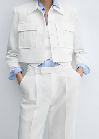 MANGO Wide leg Pantalon 'Lugo' in Wit