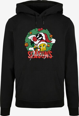 Felpa 'Looney Tunes - Seasons Greetings' di ABSOLUTE CULT in nero: frontale