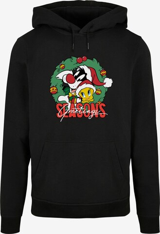 ABSOLUTE CULT Sweatshirt 'Looney Tunes - Seasons Greetings' in Black: front