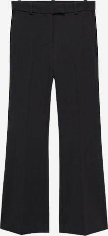 Regular Pantalon à plis 'FLAN' MANGO en noir : devant