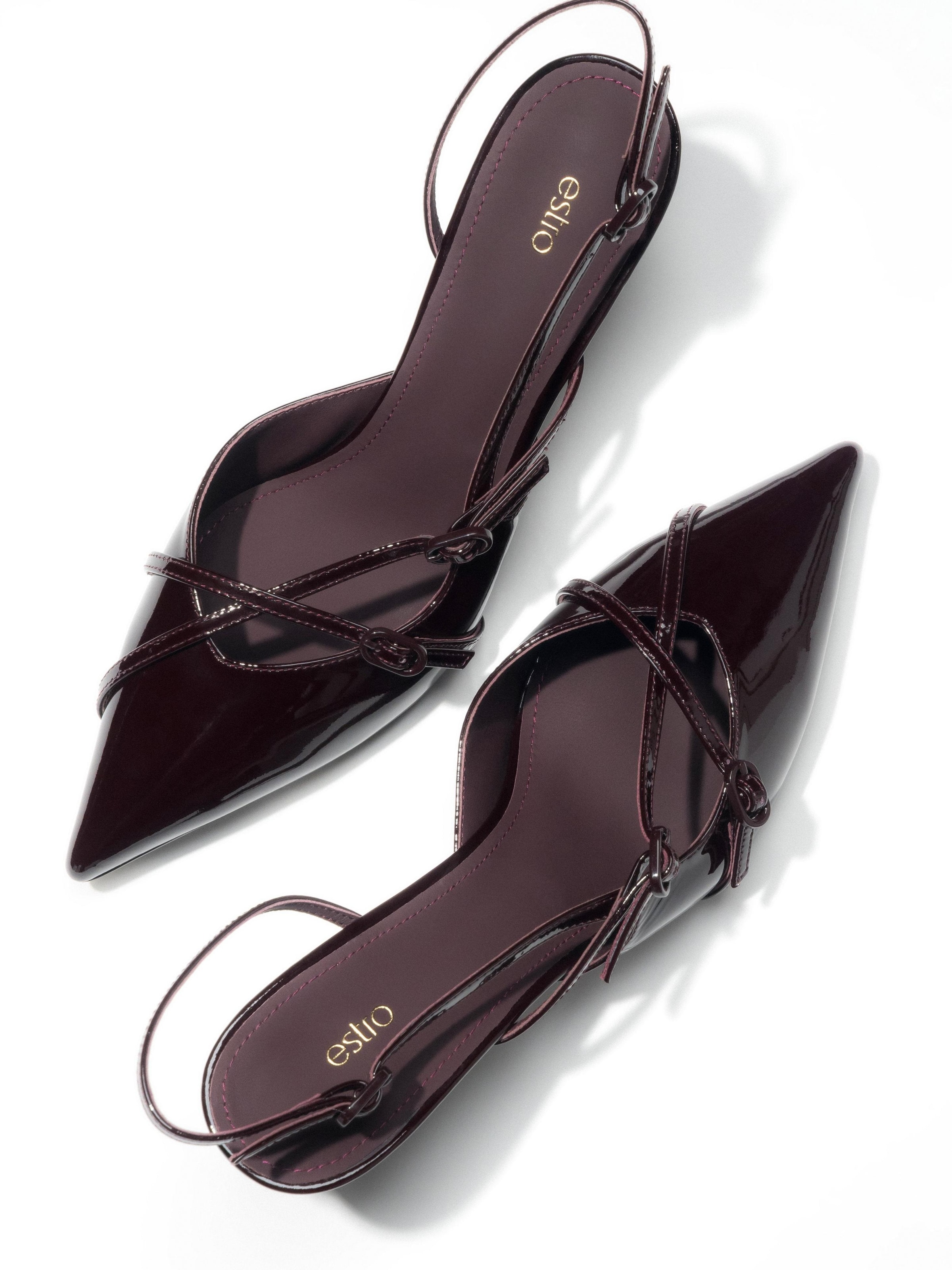 Décolleté sling '2408-9' di Estro in rosso