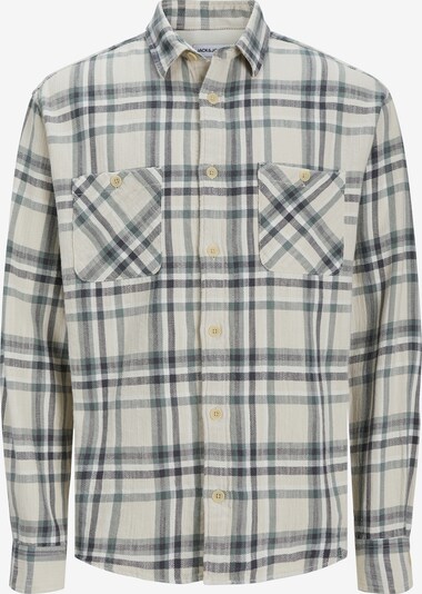 JACK & JONES Chemise 'Michael' en bleu foncé / gris clair / vert pastel, Vue avec produit