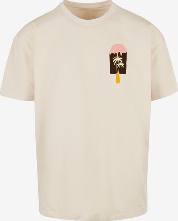 Merchcode Shirt 'Summer - Icecream' in Beige: front