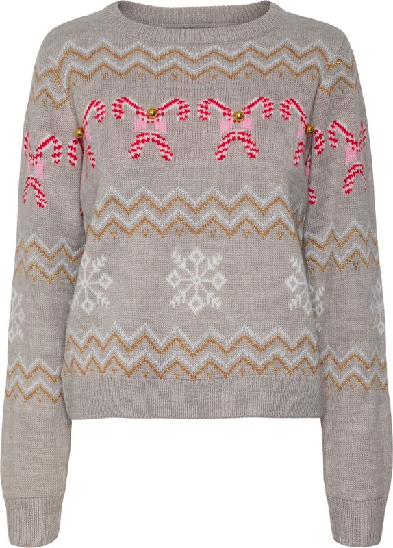 VERO MODA Pullover 'CANDY CANE' in Grau VERO MODA Pullover 'CANDY CANE' in Grau