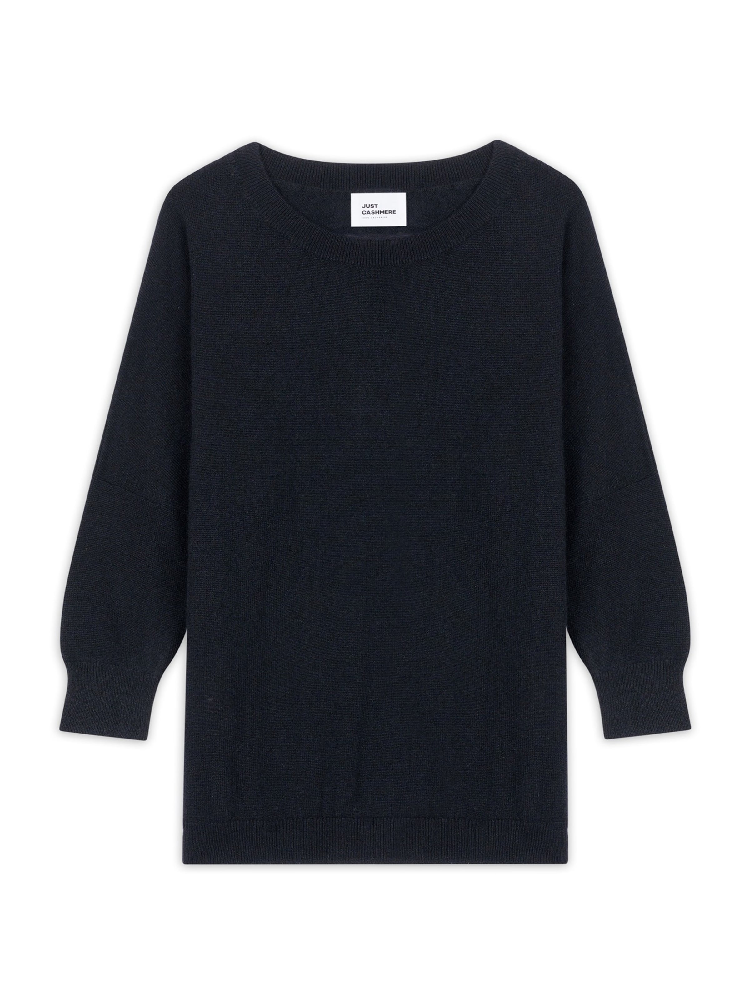 JUST CASHMERE - Pullover 'Rebecca' em preto: frente