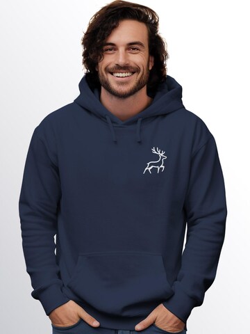 Neverless Sweatshirt 'Hirsch' in Blue