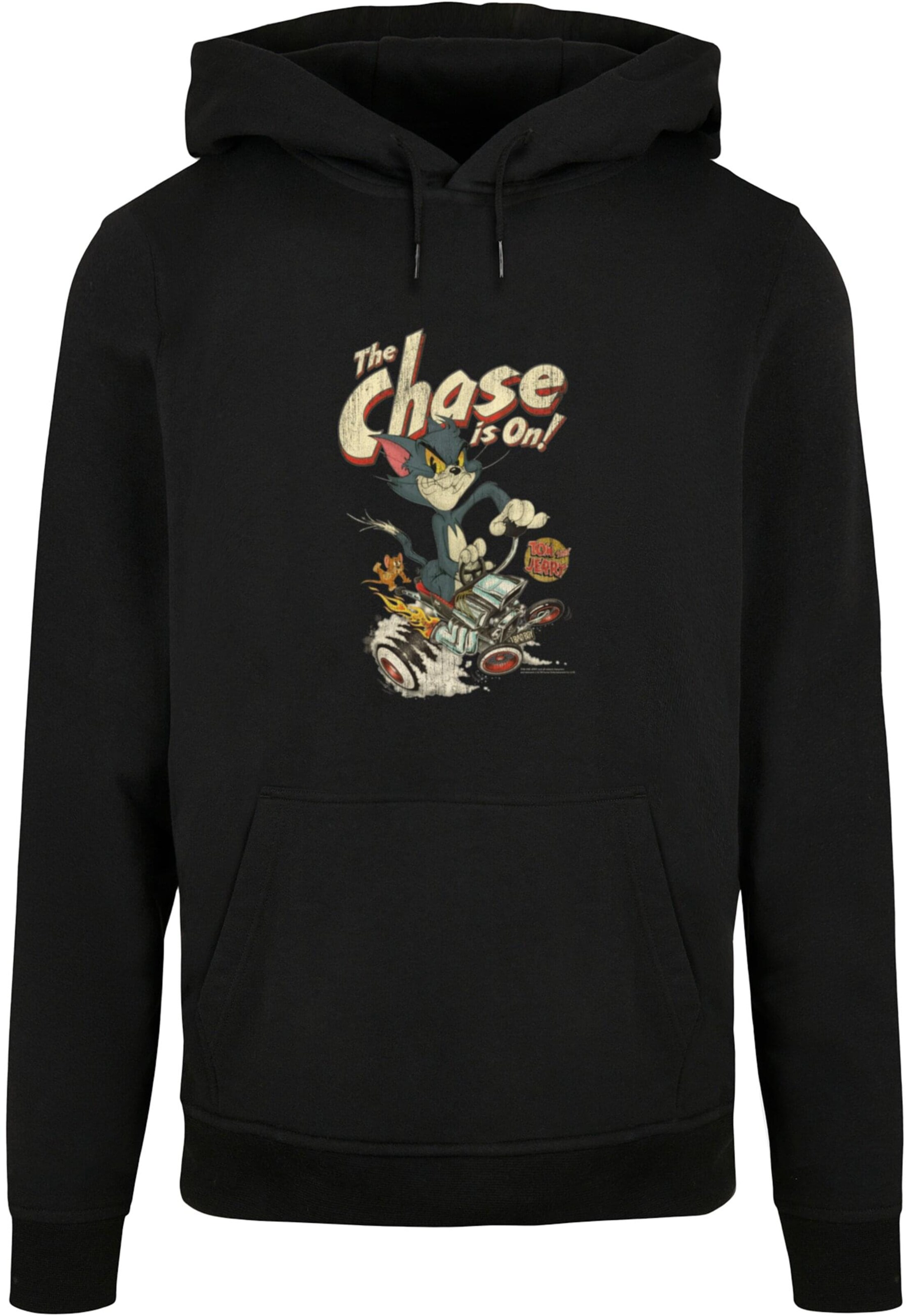 ABSOLUTE CULT Sweatshirt 'Tom and Jerry - The Chase Is On' in Zwart: voorkant