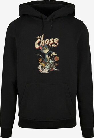 ABSOLUTE CULT Sweatshirt 'Tom and Jerry - The Chase Is On' in Black: front