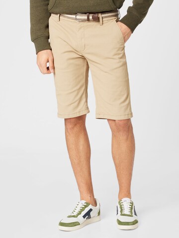 Regular Pantalon chino Lindbergh en beige : devant