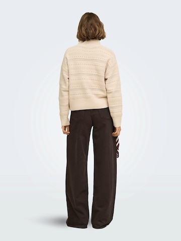 ONLY Pullover 'ONLGLOBE' i beige