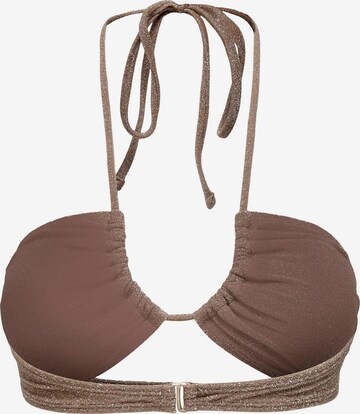 ONLY - Bustier Top de bikini 'EMMY' en marrón