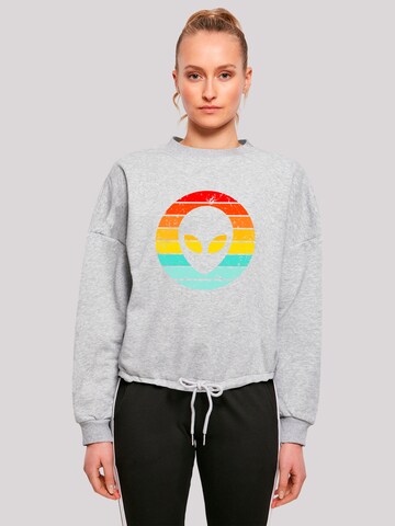 Sweat-shirt 'Alien Retro Sonnenuntergang' F4NT4STIC en gris : devant
