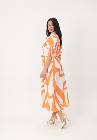 Elara Blusekjole i orange