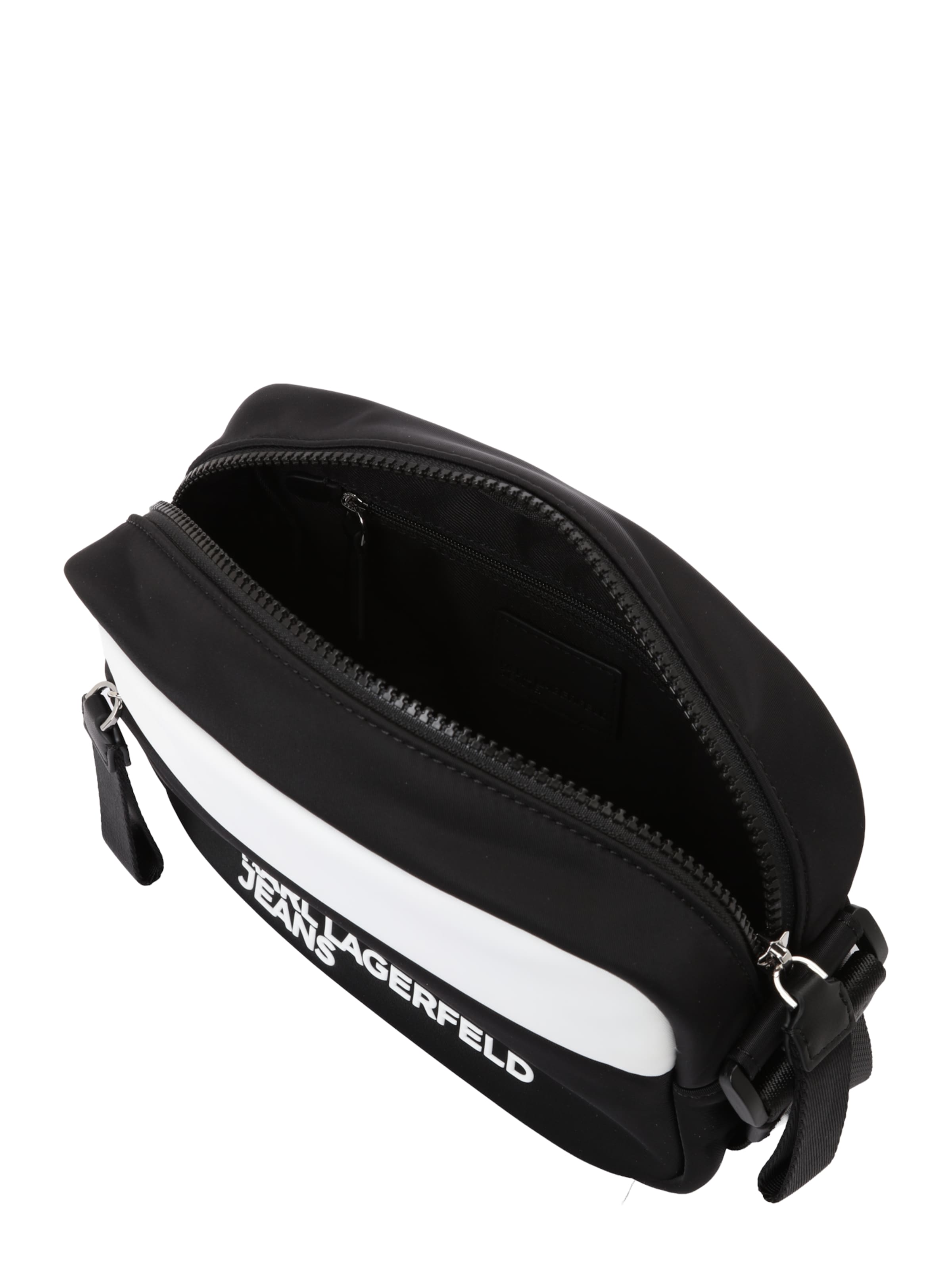 KARL LAGERFELD JEANS - Bolso de hombro 'ESSENTIAL' en negro: arriba