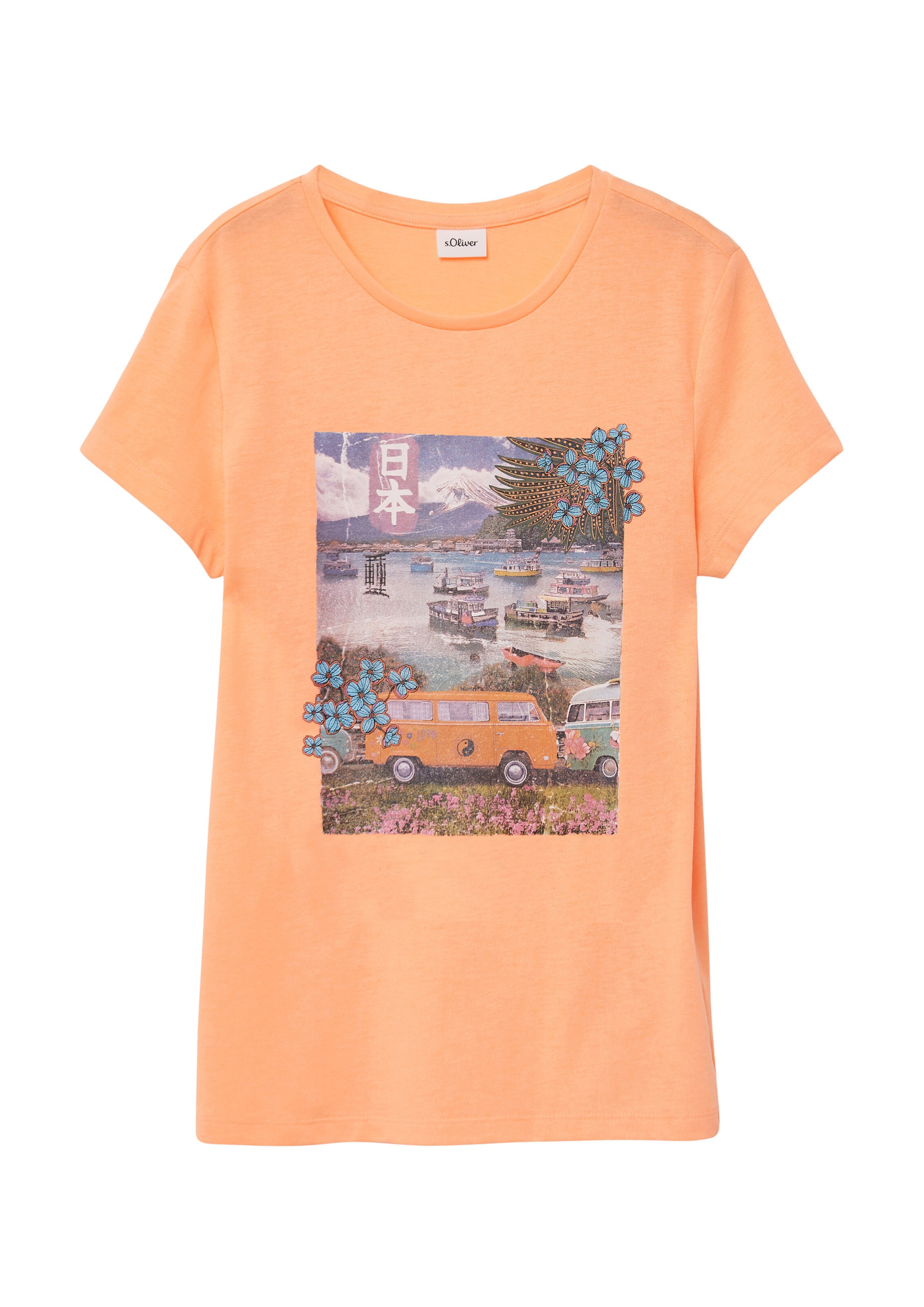 s.Oliver Shirt in Oranje: voorkant